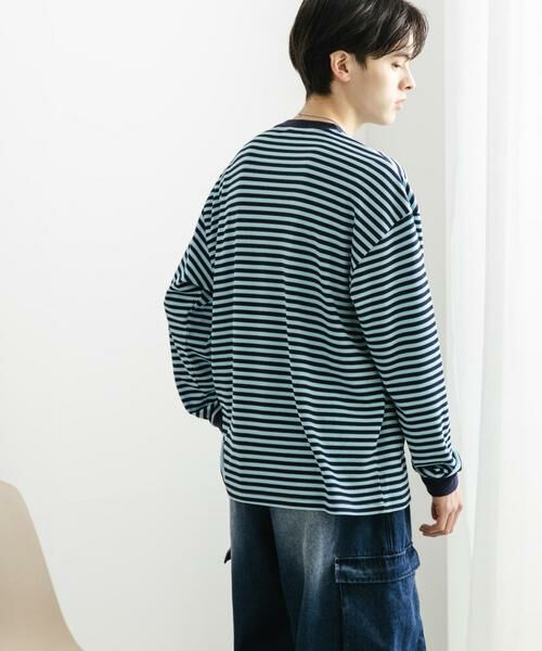 SENSE OF PLACE by URBAN RESEARCH / センスオブプレイス バイ アーバンリサーチ Tシャツ | ワッフルボーダーロングTシャツ | 詳細30