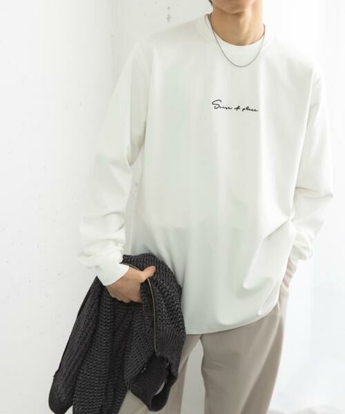 SENSE OF PLACE by URBAN RESEARCH / センスオブプレイス バイ アーバンリサーチ Tシャツ | 『ユニセックス』シシュウポンチロングTシャツ | 詳細10