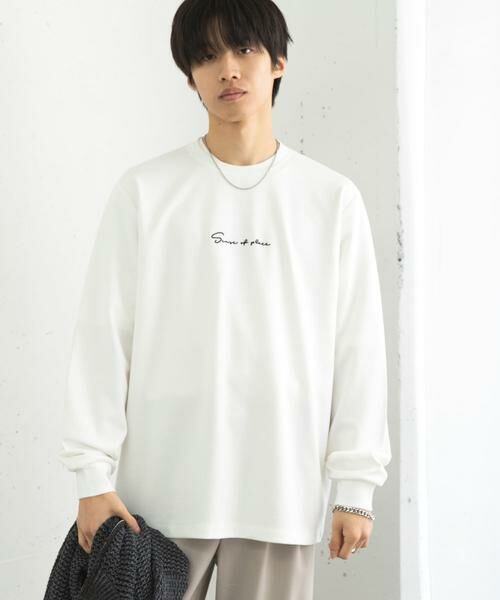 SENSE OF PLACE by URBAN RESEARCH / センスオブプレイス バイ アーバンリサーチ Tシャツ | 『ユニセックス』シシュウポンチロングTシャツ | 詳細11