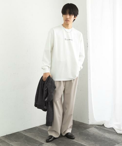 SENSE OF PLACE by URBAN RESEARCH / センスオブプレイス バイ アーバンリサーチ Tシャツ | 『ユニセックス』シシュウポンチロングTシャツ | 詳細14