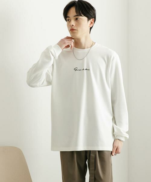 SENSE OF PLACE by URBAN RESEARCH / センスオブプレイス バイ アーバンリサーチ Tシャツ | 『ユニセックス』シシュウポンチロングTシャツ | 詳細3