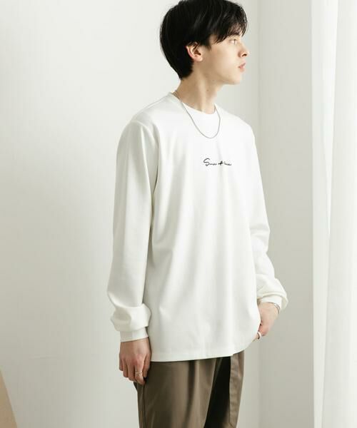 SENSE OF PLACE by URBAN RESEARCH / センスオブプレイス バイ アーバンリサーチ Tシャツ | 『ユニセックス』シシュウポンチロングTシャツ | 詳細4