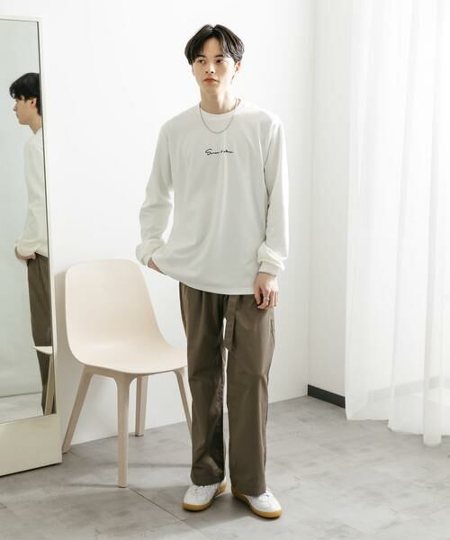 SENSE OF PLACE by URBAN RESEARCH / センスオブプレイス バイ アーバンリサーチ Tシャツ | 『ユニセックス』シシュウポンチロングTシャツ | 詳細5