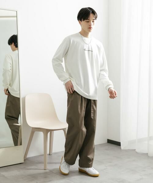 SENSE OF PLACE by URBAN RESEARCH / センスオブプレイス バイ アーバンリサーチ Tシャツ | 『ユニセックス』シシュウポンチロングTシャツ | 詳細6