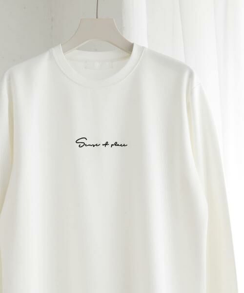 SENSE OF PLACE by URBAN RESEARCH / センスオブプレイス バイ アーバンリサーチ Tシャツ | 『ユニセックス』シシュウポンチロングTシャツ | 詳細8