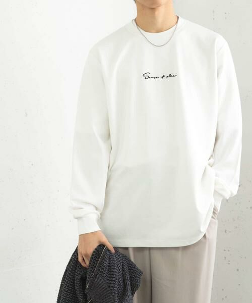 SENSE OF PLACE by URBAN RESEARCH / センスオブプレイス バイ アーバンリサーチ Tシャツ | 『ユニセックス』シシュウポンチロングTシャツ | 詳細9