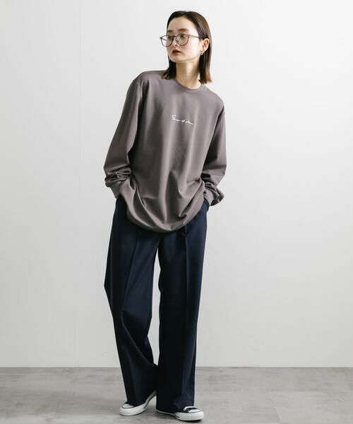 SENSE OF PLACE by URBAN RESEARCH / センスオブプレイス バイ アーバンリサーチ Tシャツ | 『ユニセックス』シシュウポンチロングTシャツ | 詳細27