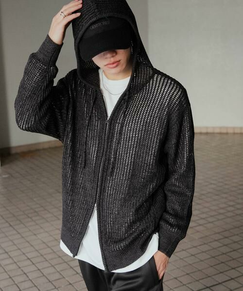 SENSE OF PLACE by URBAN RESEARCH / センスオブプレイス バイ アーバンリサーチ パーカー | シアーメッシュフーディージップパーカー | 詳細17