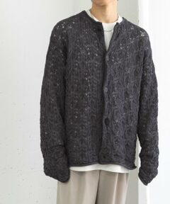 SENSE OF PLACE by URBAN RESEARCH / センスオブプレイス バイ アーバンリサーチ カーディガン・ボレロ | ケーブルメッシュクルーネックカーディガン
