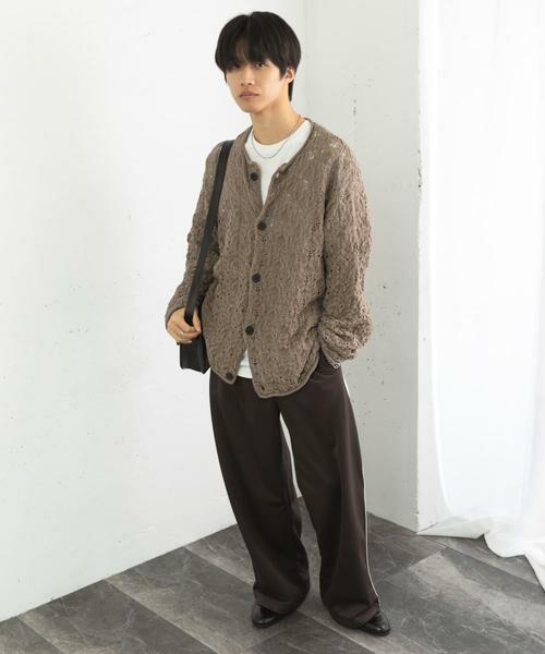 SENSE OF PLACE by URBAN RESEARCH / センスオブプレイス バイ アーバンリサーチ カーディガン・ボレロ | ケーブルメッシュクルーネックカーディガン | 詳細11