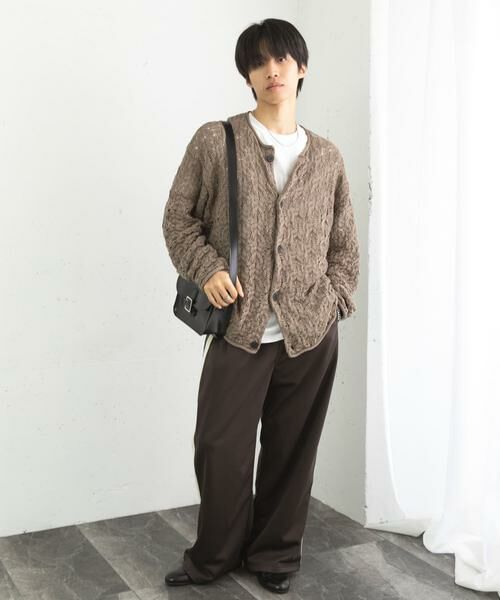 SENSE OF PLACE by URBAN RESEARCH / センスオブプレイス バイ アーバンリサーチ カーディガン・ボレロ | ケーブルメッシュクルーネックカーディガン | 詳細12