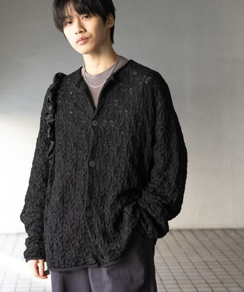 SENSE OF PLACE by URBAN RESEARCH / センスオブプレイス バイ アーバンリサーチ カーディガン・ボレロ | ケーブルメッシュクルーネックカーディガン | 詳細19