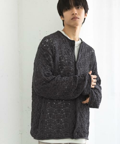 SENSE OF PLACE by URBAN RESEARCH / センスオブプレイス バイ アーバンリサーチ カーディガン・ボレロ | ケーブルメッシュクルーネックカーディガン | 詳細29