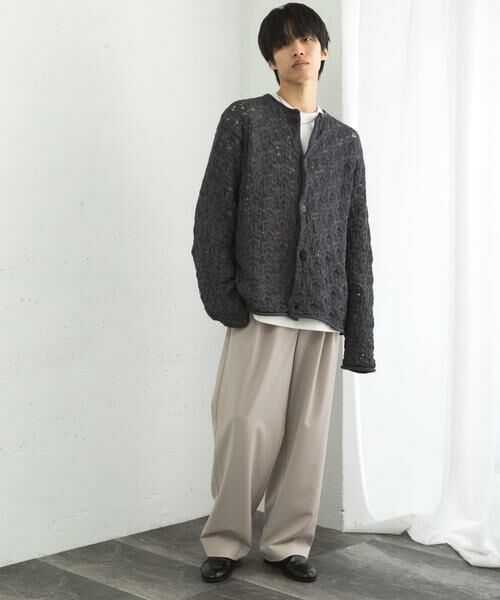 SENSE OF PLACE by URBAN RESEARCH / センスオブプレイス バイ アーバンリサーチ カーディガン・ボレロ | ケーブルメッシュクルーネックカーディガン | 詳細30