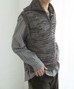 SENSE OF PLACE by URBAN RESEARCH / センスオブプレイス バイ アーバンリサーチ ベスト | ミックスメランジハーフジップニットベスト