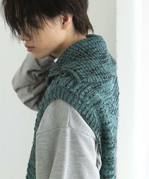 SENSE OF PLACE by URBAN RESEARCH / センスオブプレイス バイ アーバンリサーチ ベスト | ミックスメランジハーフジップニットベスト | 詳細3