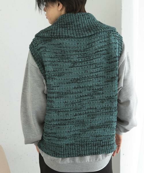 SENSE OF PLACE by URBAN RESEARCH / センスオブプレイス バイ アーバンリサーチ ベスト | ミックスメランジハーフジップニットベスト | 詳細5