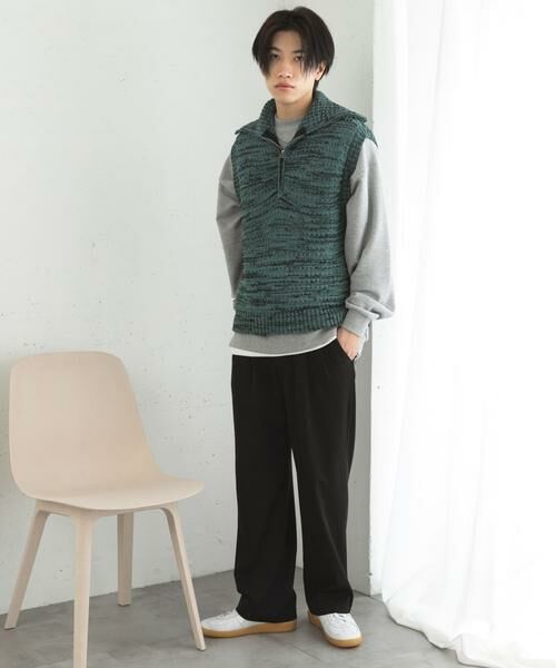 SENSE OF PLACE by URBAN RESEARCH / センスオブプレイス バイ アーバンリサーチ ベスト | ミックスメランジハーフジップニットベスト | 詳細6