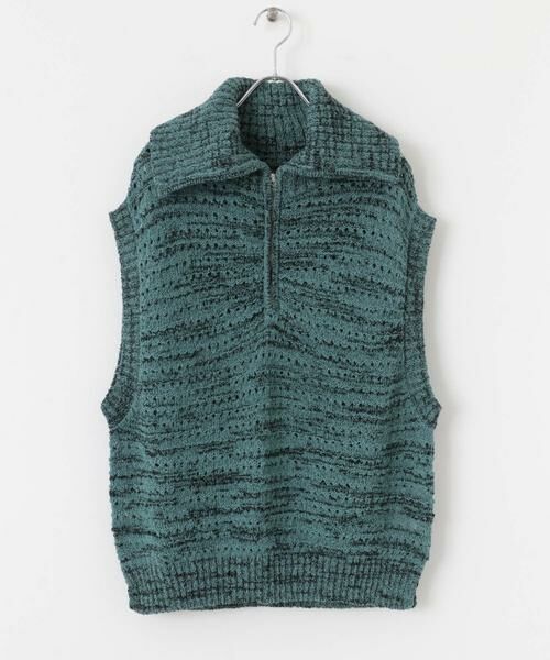 SENSE OF PLACE by URBAN RESEARCH / センスオブプレイス バイ アーバンリサーチ ベスト | ミックスメランジハーフジップニットベスト | 詳細8