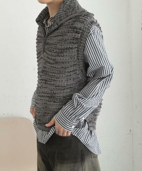 SENSE OF PLACE by URBAN RESEARCH / センスオブプレイス バイ アーバンリサーチ ベスト | ミックスメランジハーフジップニットベスト | 詳細17