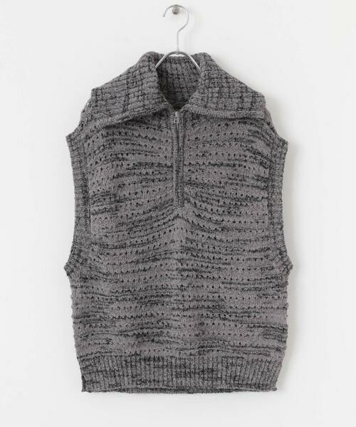SENSE OF PLACE by URBAN RESEARCH / センスオブプレイス バイ アーバンリサーチ ベスト | ミックスメランジハーフジップニットベスト | 詳細21