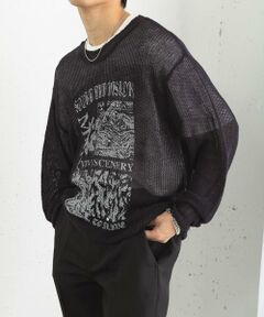 SENSE OF PLACE by URBAN RESEARCH / センスオブプレイス バイ アーバンリサーチ ニット・セーター | 『洗濯可』グラフィックプリントシアーニット