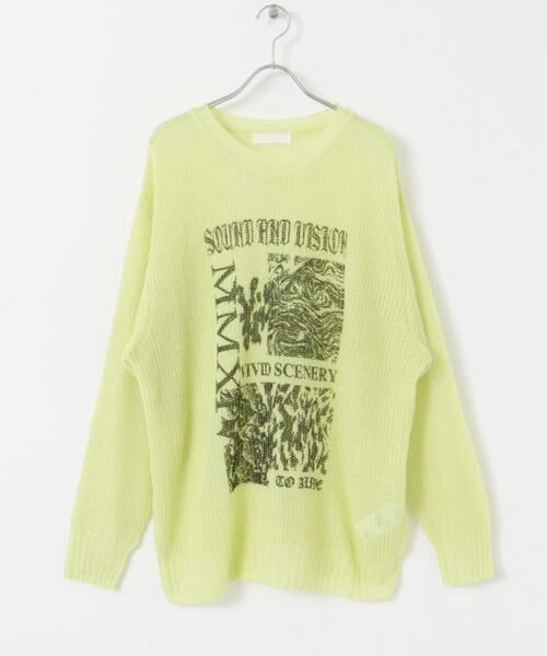SENSE OF PLACE by URBAN RESEARCH / センスオブプレイス バイ アーバンリサーチ ニット・セーター | 『洗濯可』グラフィックプリントシアーニット | 詳細10