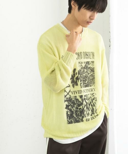 SENSE OF PLACE by URBAN RESEARCH / センスオブプレイス バイ アーバンリサーチ ニット・セーター | 『洗濯可』グラフィックプリントシアーニット | 詳細3