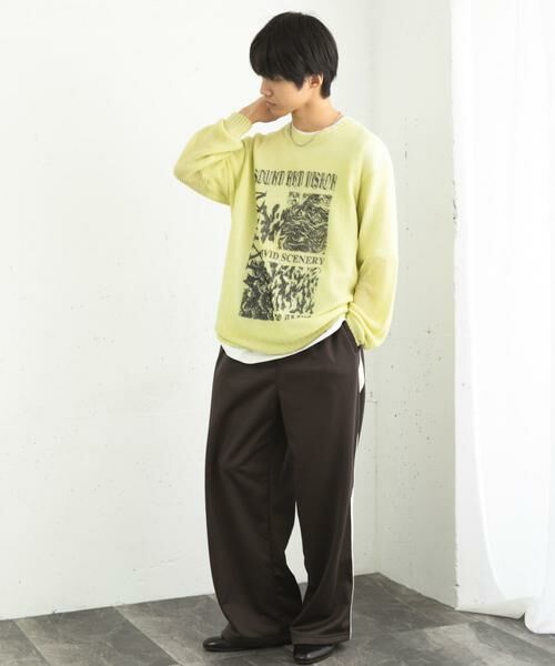 SENSE OF PLACE by URBAN RESEARCH / センスオブプレイス バイ アーバンリサーチ ニット・セーター | 『洗濯可』グラフィックプリントシアーニット | 詳細7