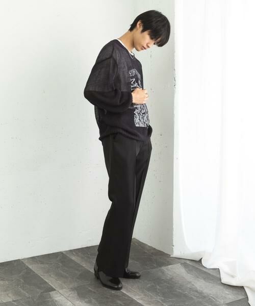 SENSE OF PLACE by URBAN RESEARCH / センスオブプレイス バイ アーバンリサーチ ニット・セーター | 『洗濯可』グラフィックプリントシアーニット | 詳細16