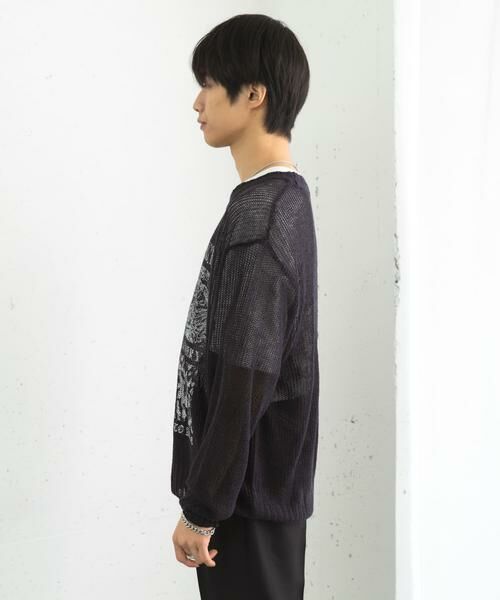 SENSE OF PLACE by URBAN RESEARCH / センスオブプレイス バイ アーバンリサーチ ニット・セーター | 『洗濯可』グラフィックプリントシアーニット | 詳細18