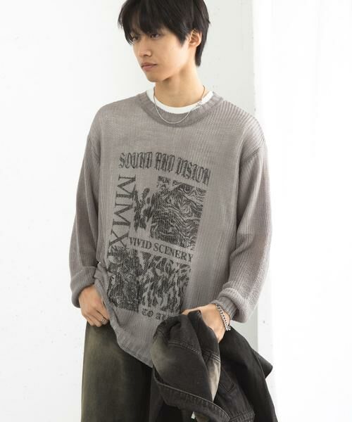 SENSE OF PLACE by URBAN RESEARCH / センスオブプレイス バイ アーバンリサーチ ニット・セーター | 『洗濯可』グラフィックプリントシアーニット | 詳細27