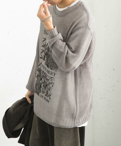 SENSE OF PLACE by URBAN RESEARCH / センスオブプレイス バイ アーバンリサーチ ニット・セーター | 『洗濯可』グラフィックプリントシアーニット | 詳細30