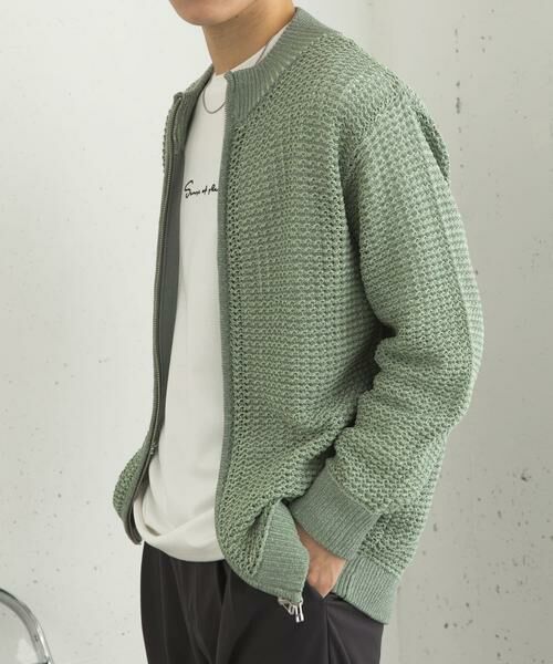 SENSE OF PLACE by URBAN RESEARCH / センスオブプレイス バイ アーバンリサーチ カーディガン・ボレロ | 『ユニセックス』『洗濯可』シアーメッシュドライバーズカーディガン | 詳細12