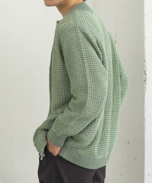 SENSE OF PLACE by URBAN RESEARCH / センスオブプレイス バイ アーバンリサーチ カーディガン・ボレロ | 『ユニセックス』『洗濯可』シアーメッシュドライバーズカーディガン | 詳細13