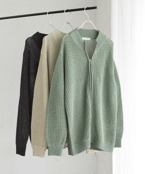 SENSE OF PLACE by URBAN RESEARCH / センスオブプレイス バイ アーバンリサーチ カーディガン・ボレロ | 『ユニセックス』『洗濯可』シアーメッシュドライバーズカーディガン | 詳細17
