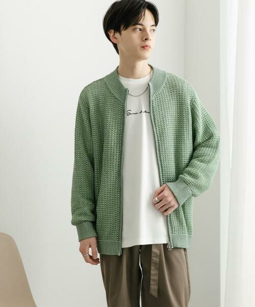 SENSE OF PLACE by URBAN RESEARCH / センスオブプレイス バイ アーバンリサーチ カーディガン・ボレロ | 『ユニセックス』『洗濯可』シアーメッシュドライバーズカーディガン | 詳細4
