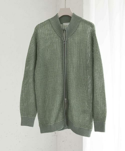 SENSE OF PLACE by URBAN RESEARCH / センスオブプレイス バイ アーバンリサーチ カーディガン・ボレロ | 『ユニセックス』『洗濯可』シアーメッシュドライバーズカーディガン | 詳細9