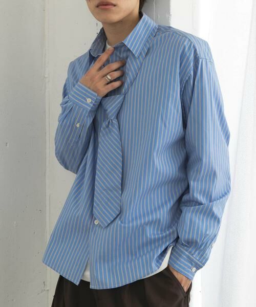 SENSE OF PLACE by URBAN RESEARCH / センスオブプレイス バイ アーバンリサーチ シャツ・ブラウス | 『ユニセックス』ストライプレギュラーカラーネクタイシャツ | 詳細12