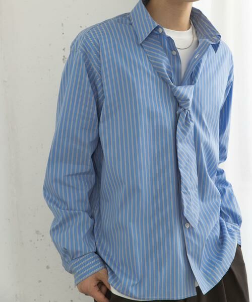 SENSE OF PLACE by URBAN RESEARCH / センスオブプレイス バイ アーバンリサーチ シャツ・ブラウス | 『ユニセックス』ストライプレギュラーカラーネクタイシャツ | 詳細13
