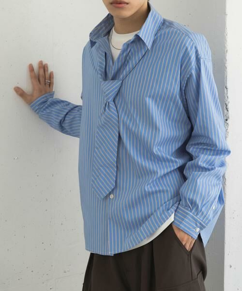 SENSE OF PLACE by URBAN RESEARCH / センスオブプレイス バイ アーバンリサーチ シャツ・ブラウス | 『ユニセックス』ストライプレギュラーカラーネクタイシャツ | 詳細14