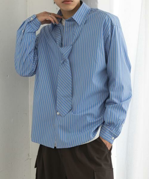 SENSE OF PLACE by URBAN RESEARCH / センスオブプレイス バイ アーバンリサーチ シャツ・ブラウス | 『ユニセックス』ストライプレギュラーカラーネクタイシャツ | 詳細15