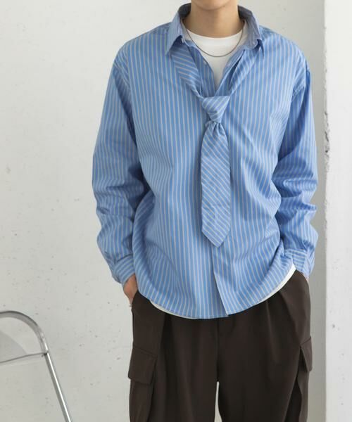 SENSE OF PLACE by URBAN RESEARCH / センスオブプレイス バイ アーバンリサーチ シャツ・ブラウス | 『ユニセックス』ストライプレギュラーカラーネクタイシャツ | 詳細16