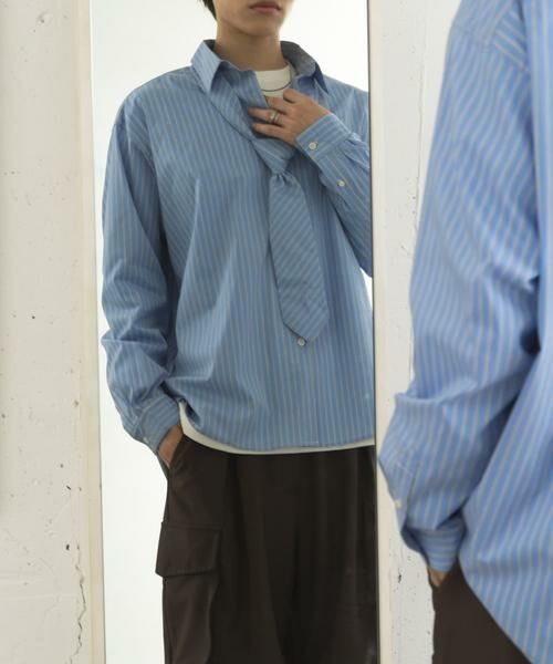 SENSE OF PLACE by URBAN RESEARCH / センスオブプレイス バイ アーバンリサーチ シャツ・ブラウス | 『ユニセックス』ストライプレギュラーカラーネクタイシャツ | 詳細18