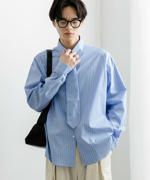 SENSE OF PLACE by URBAN RESEARCH / センスオブプレイス バイ アーバンリサーチ シャツ・ブラウス | 『ユニセックス』ストライプレギュラーカラーネクタイシャツ | 詳細2