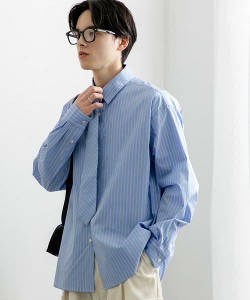 SENSE OF PLACE by URBAN RESEARCH / センスオブプレイス バイ アーバンリサーチ シャツ・ブラウス | 『ユニセックス』ストライプレギュラーカラーネクタイシャツ | 詳細3