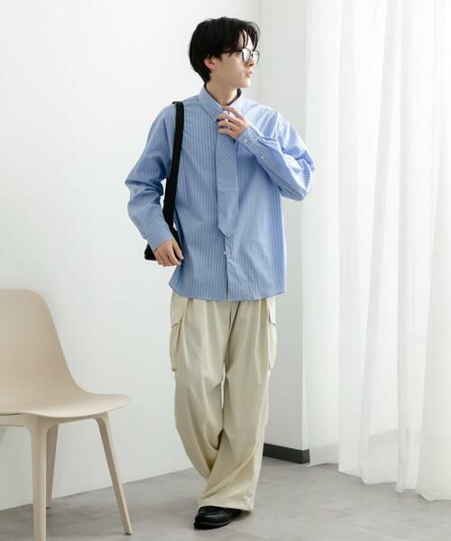 SENSE OF PLACE by URBAN RESEARCH / センスオブプレイス バイ アーバンリサーチ シャツ・ブラウス | 『ユニセックス』ストライプレギュラーカラーネクタイシャツ | 詳細6