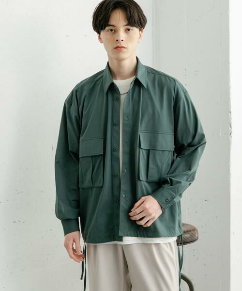 SENSE OF PLACE by URBAN RESEARCH / センスオブプレイス バイ アーバンリサーチ シャツ・ブラウス | ドットメッシュダブルポケットロングスリーブシャツ | 詳細2