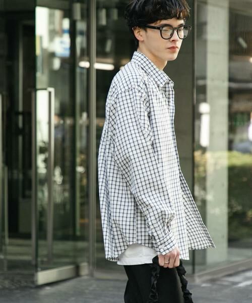 SENSE OF PLACE by URBAN RESEARCH / センスオブプレイス バイ アーバンリサーチ シャツ・ブラウス | 『ユニセックス』グラフチェックルーズシャツ | 詳細3