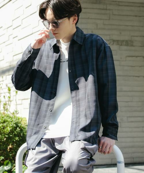 SENSE OF PLACE by URBAN RESEARCH / センスオブプレイス バイ アーバンリサーチ シャツ・ブラウス | オンブレチェックルーズシャツ | 詳細2